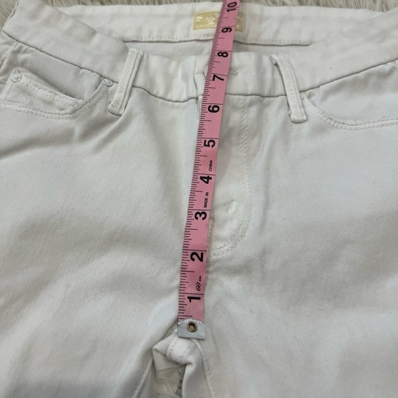 MOTHER Denim The Looker Crop in White Glass Slipper - Size 26 - Picture 11 of 11
